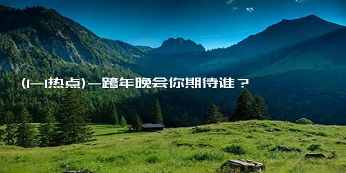 (1-1热点)-跨年晚会你期待谁？