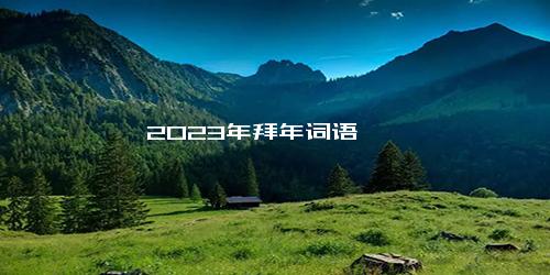 2023年拜年词语