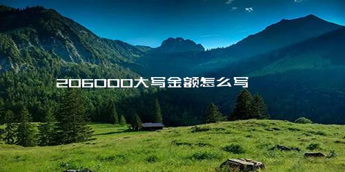 206000大写金额怎么写