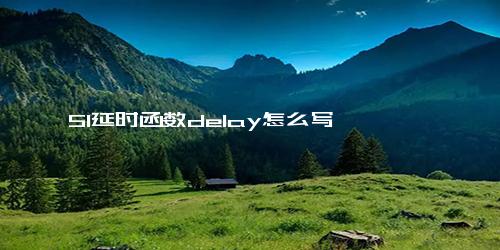 51延时函数delay怎么写