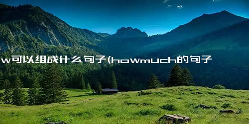 how可以组成什么句子(howmuch的句子有哪些)