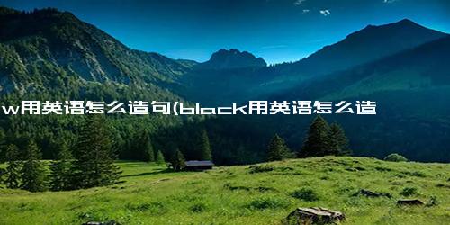 now用英语怎么造句(black用英语怎么造句)