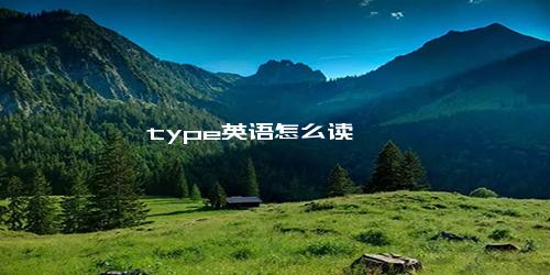 type英语怎么读