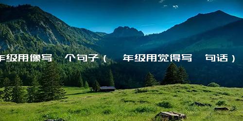 一年级用像写一个句子（一年级用觉得写一句话）