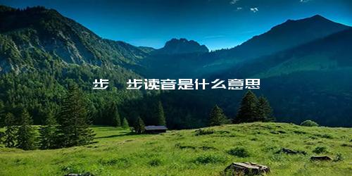 一步一步读音是什么意思