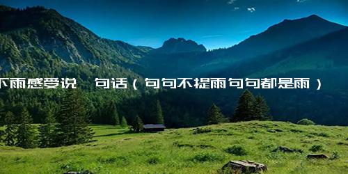 下雨感受说一句话（句句不提雨句句都是雨）