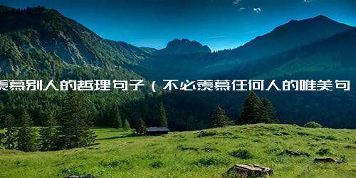 不羡慕别人的哲理句子（不必羡慕任何人的唯美句子）