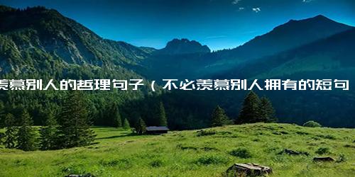 不羡慕别人的哲理句子（不必羡慕别人拥有的短句文案）
