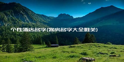 个性酒店名字(客房名字大全唯美)