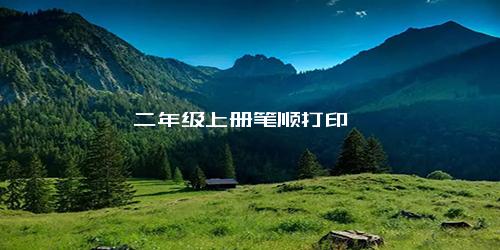 二年级上册笔顺打印