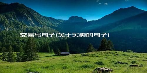 交易写句子(关于买卖的句子)