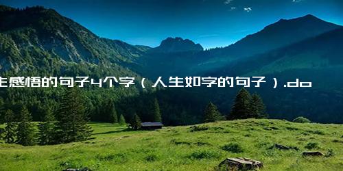 人生感悟的句子4个字（人生如字的句子）.docx-免费下载(word版可打印)