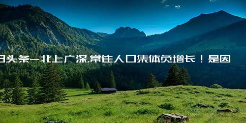 今日头条-北上广深，常住人口集体负增长！是因为大城市生活压力大吗？