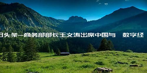 今日头条-商务部部长王文涛出席中国与《数字经济伙伴关系协定》（DEPA）成员部长级会议