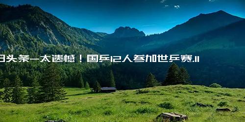 今日头条-太遗憾！国乒12人参加世乒赛，11人收获奖牌，仅林高远颗粒无收