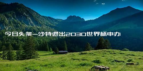 今日头条-沙特退出2030世界杯申办