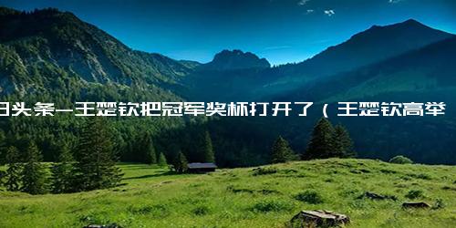 今日头条-王楚钦把冠军奖杯打开了（王楚钦高举奖杯，升国旗奏国歌）