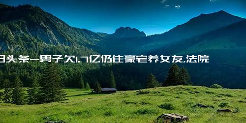 今日头条-男子欠1.7亿仍住豪宅养女友，法院清晨突击抓捕执行，家中搜出爱马仕茅台