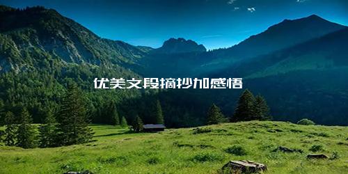 优美文段摘抄加感悟
