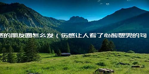 伤感的朋友圈怎么发（伤感让人看了心酸想哭的句子）