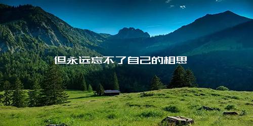 但永远忘不了自己的相思