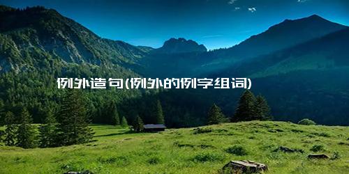 例外造句(例外的例字组词)