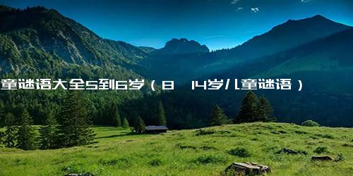 儿童谜语大全5到6岁（8一14岁儿童谜语）