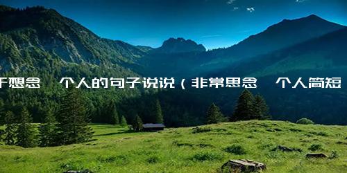 关于想念一个人的句子说说（非常思念一个人简短表达）