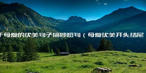 关于母爱的优美句子摘抄短句（母爱优美开头结尾摘抄）