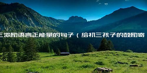 初三激励语言正能量的句子（给初三孩子的鼓励寄语）.docx-免费下载(word版可打印)
