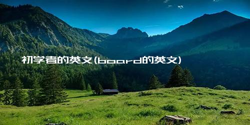 初学者的英文(board的英文)
