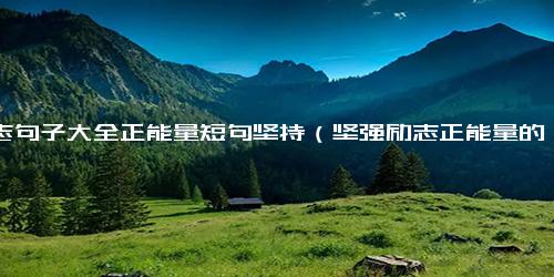 励志句子大全正能量短句坚持（坚强励志正能量的句子）