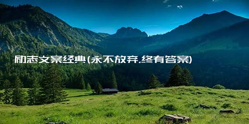 励志文案经典(永不放弃，终有答案)