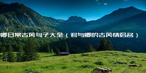 卿卿日常古风句子大全（君与卿的古风情侣名）