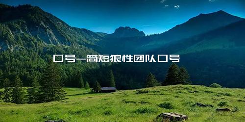 口号-简短狼性团队口号
