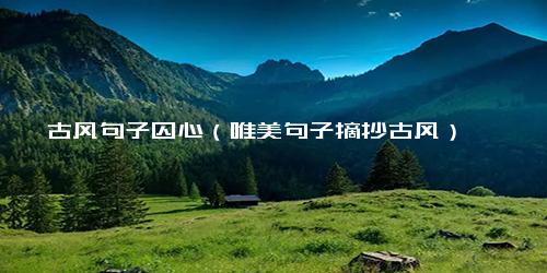 古风句子囚心（唯美句子摘抄古风）