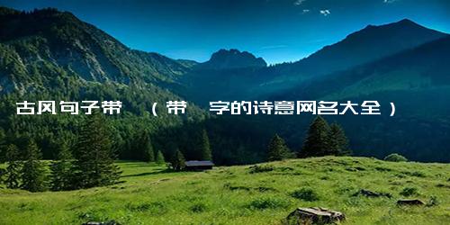 古风句子带曦（带曦字的诗意网名大全）