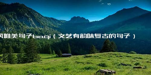 古风唯美句子baqi（文艺有韵味复古的句子）