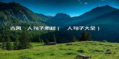 古风怼人句子素材（怼人句子大全）