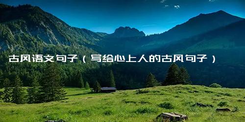 古风语文句子（写给心上人的古风句子）
