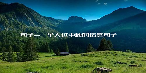 句子-一个人过中秋的伤感句子