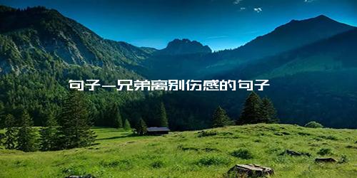句子-兄弟离别伤感的句子
