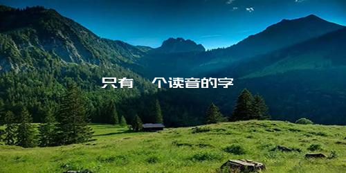 只有一个读音的字