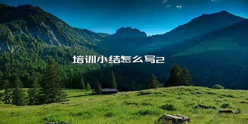 培训小结怎么写2