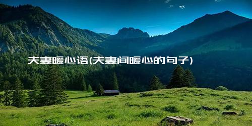 夫妻暖心语(夫妻间暖心的句子)