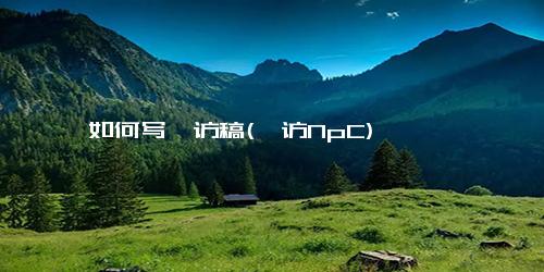 如何写釆访稿(釆访NpC)