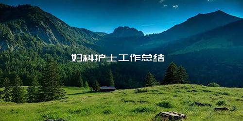 妇科护士工作总结