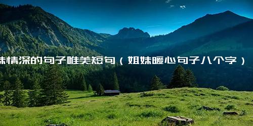 姐妹情深的句子唯美短句（姐妹暖心句子八个字）