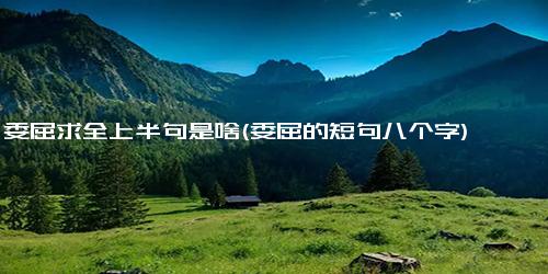 委屈求全上半句是啥(委屈的短句八个字)