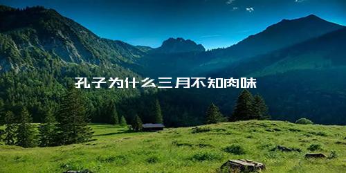 孔子为什么三月不知肉味